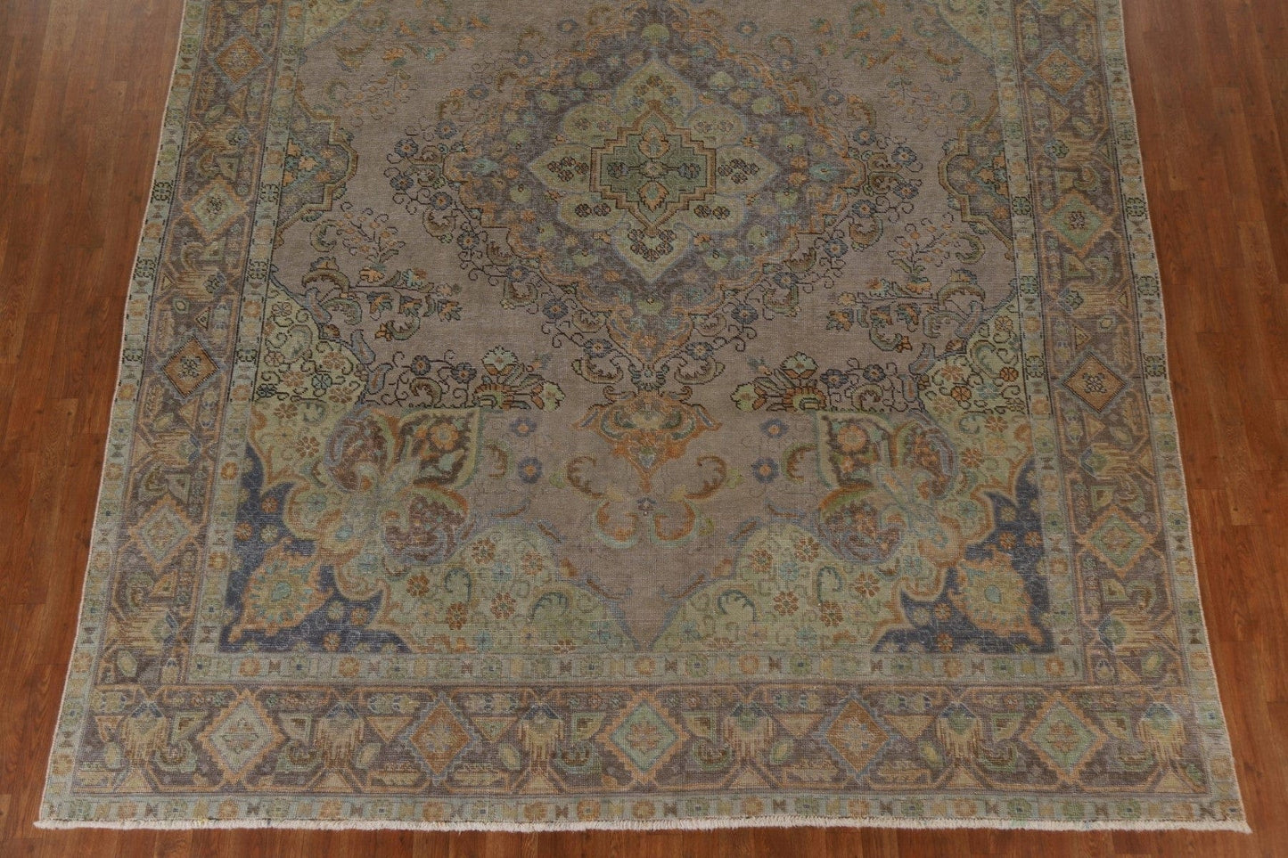 Distressed Over-Dyed Tabriz Persian Area Rug 9x12