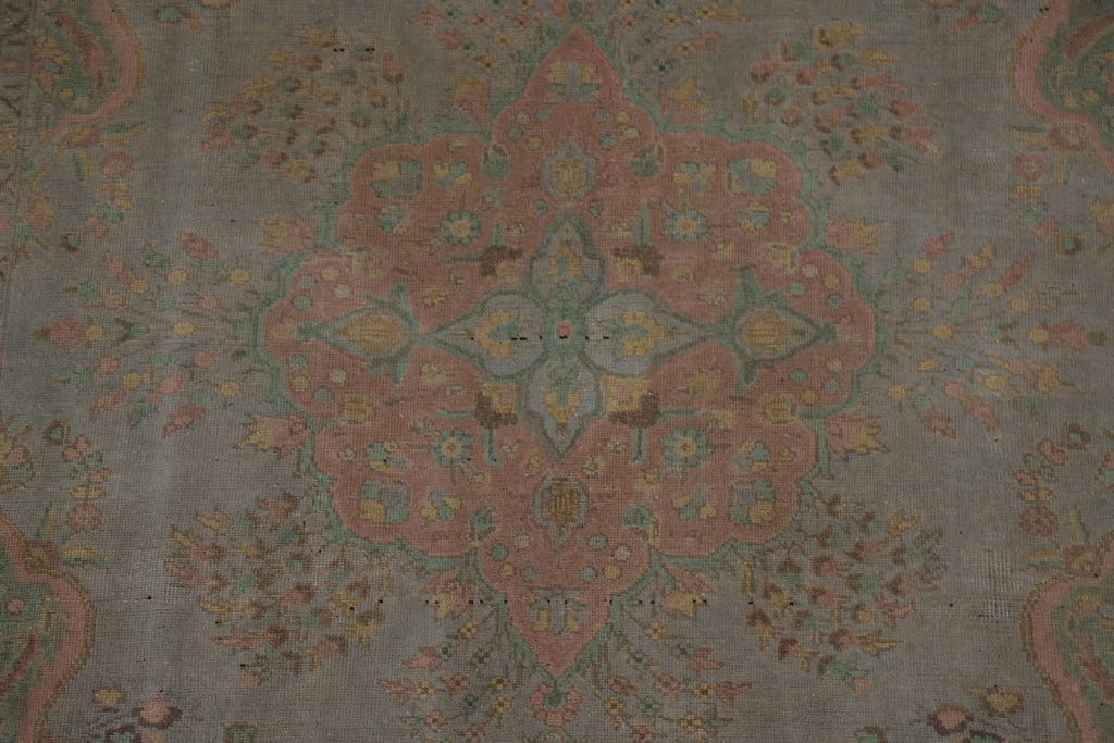 Distressed Over-Dyed Tabriz Persian Area Rug 6x9