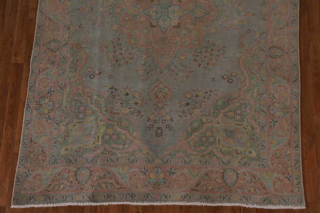 Distressed Over-Dyed Tabriz Persian Area Rug 6x9