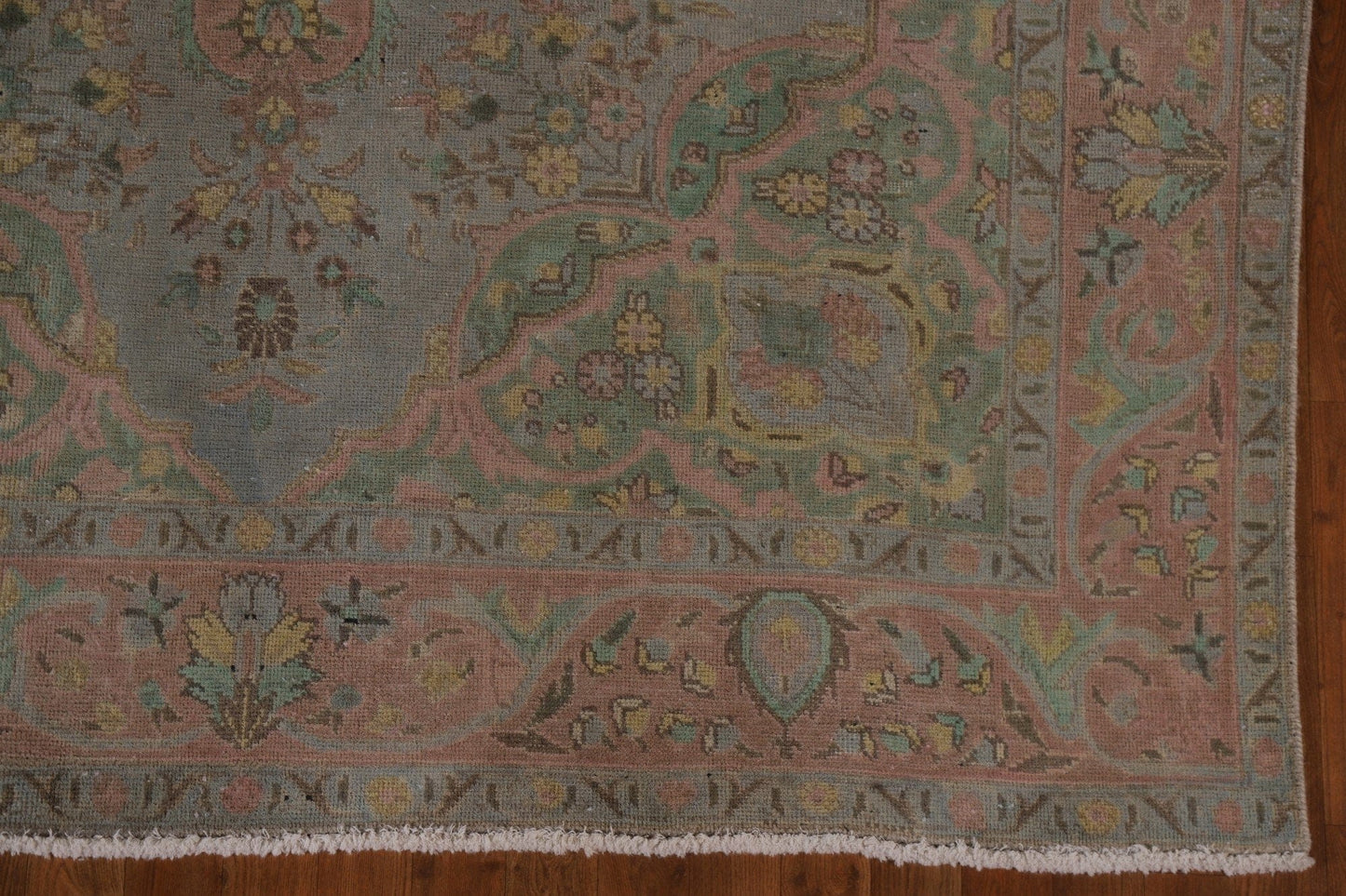 Distressed Over-Dyed Tabriz Persian Area Rug 6x9