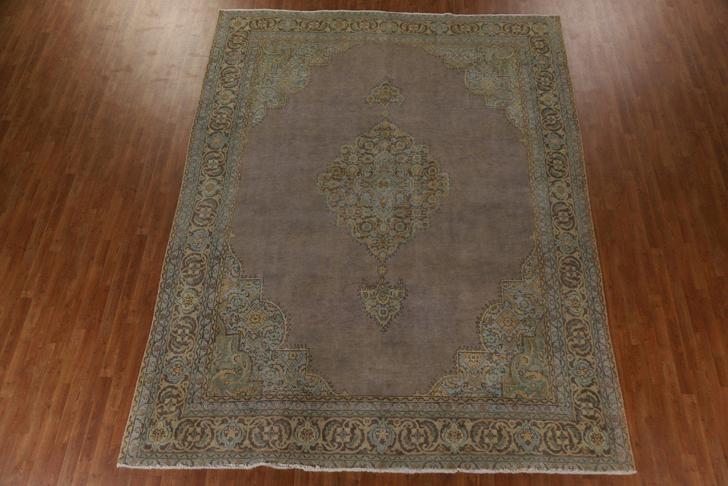 Distressed Over-Dyed Tabriz Persian Area Rug 10x12