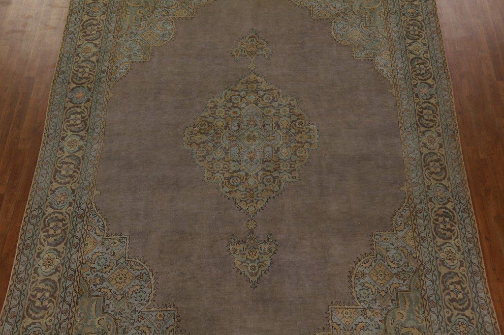 Distressed Over-Dyed Tabriz Persian Area Rug 10x12