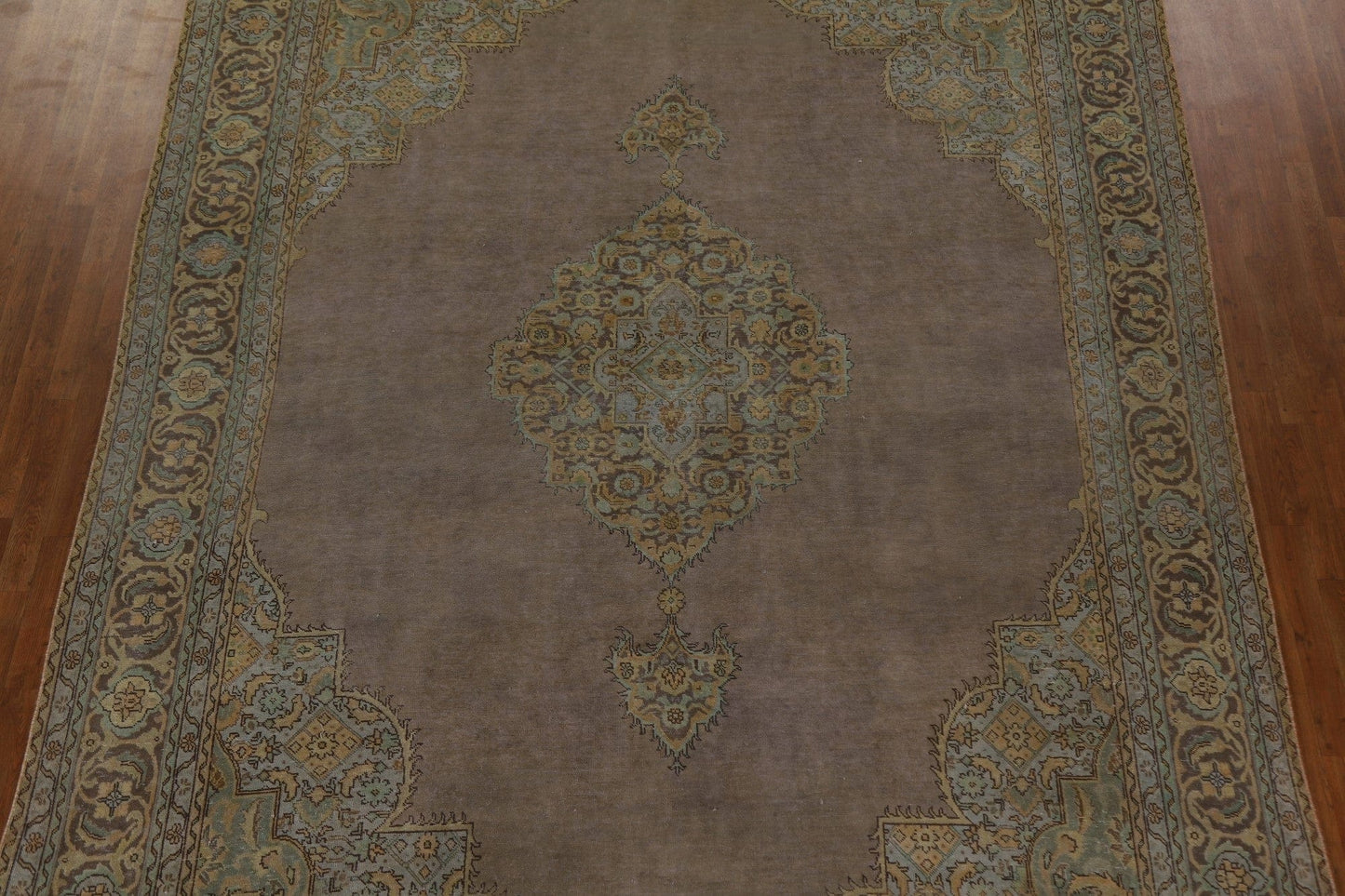 Distressed Over-Dyed Tabriz Persian Area Rug 10x12