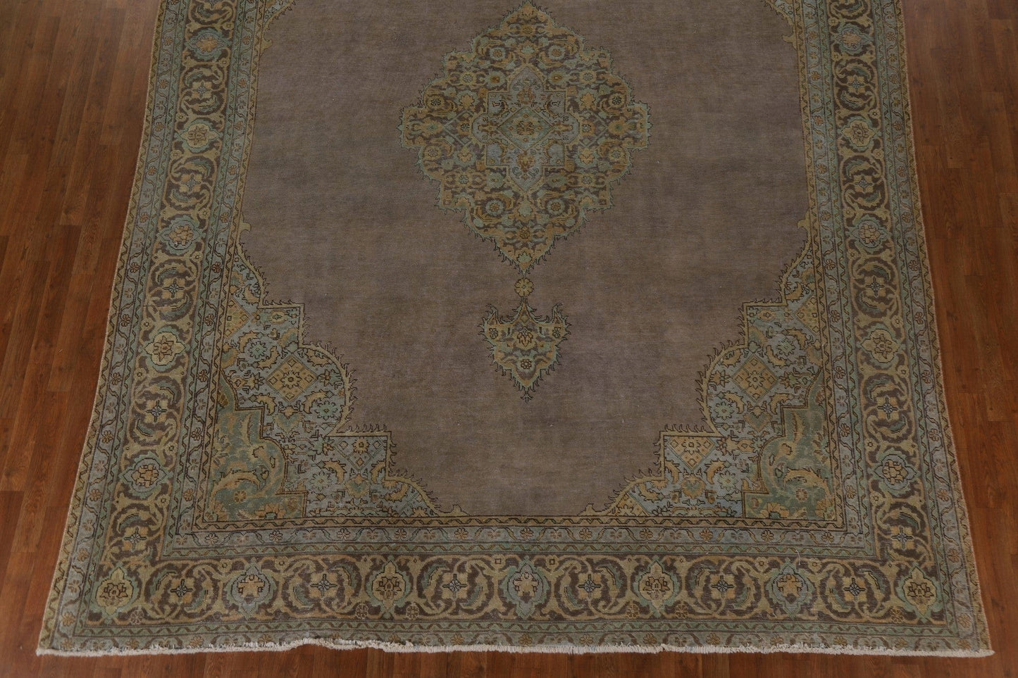 Distressed Over-Dyed Tabriz Persian Area Rug 10x12