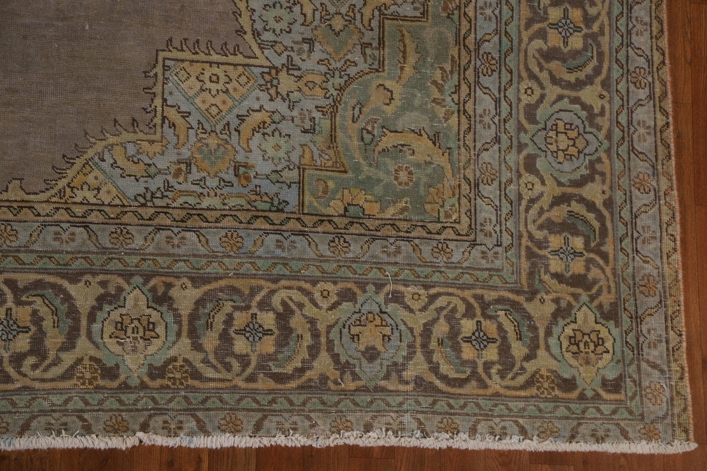 Distressed Over-Dyed Tabriz Persian Area Rug 10x12