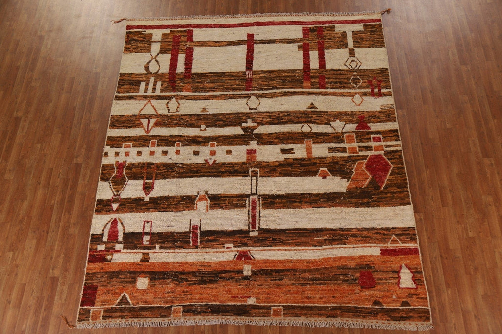 Striped Moroccan Oriental Area Rug 9x10