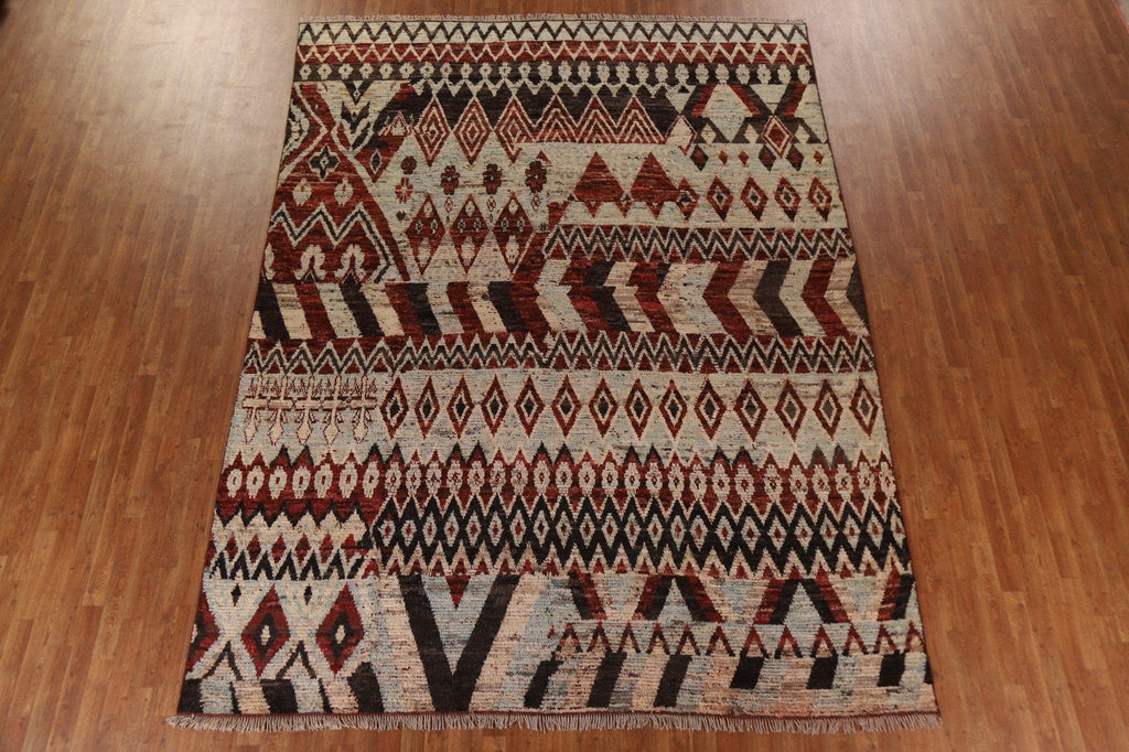 Tribal Moroccan Wool Area Rug 9x12