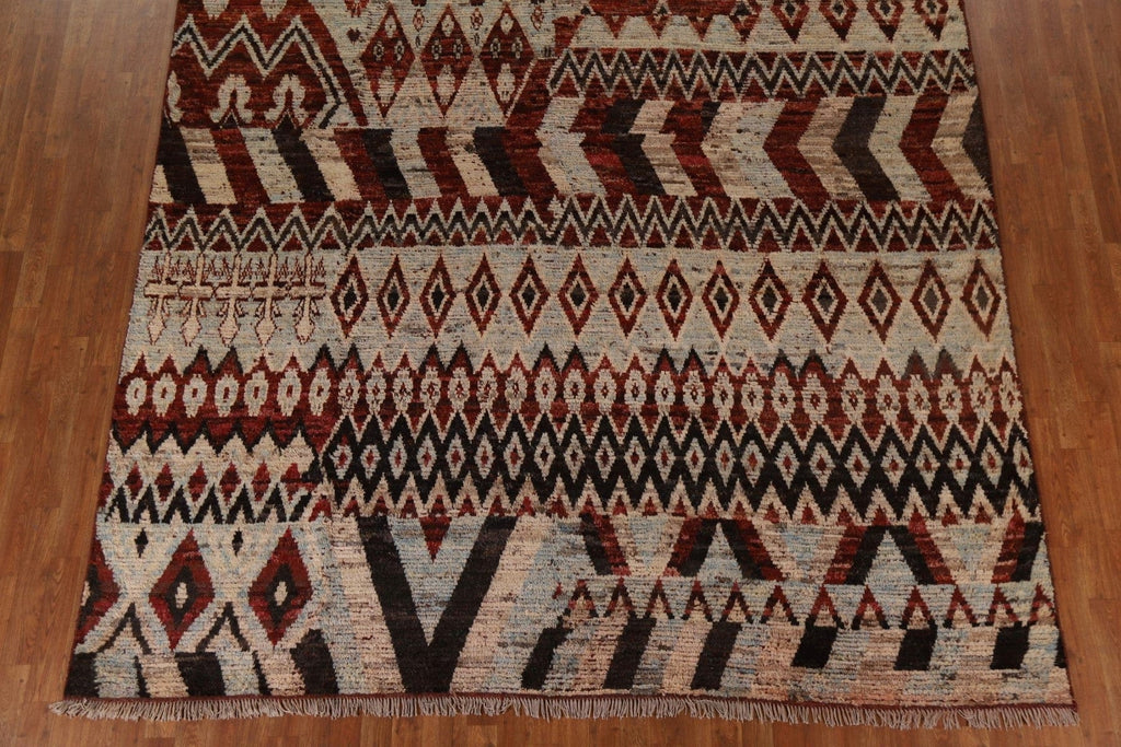 Tribal Moroccan Wool Area Rug 9x12