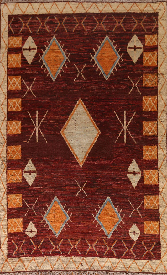 Wool Moroccan Tribal Area Rug 7x10