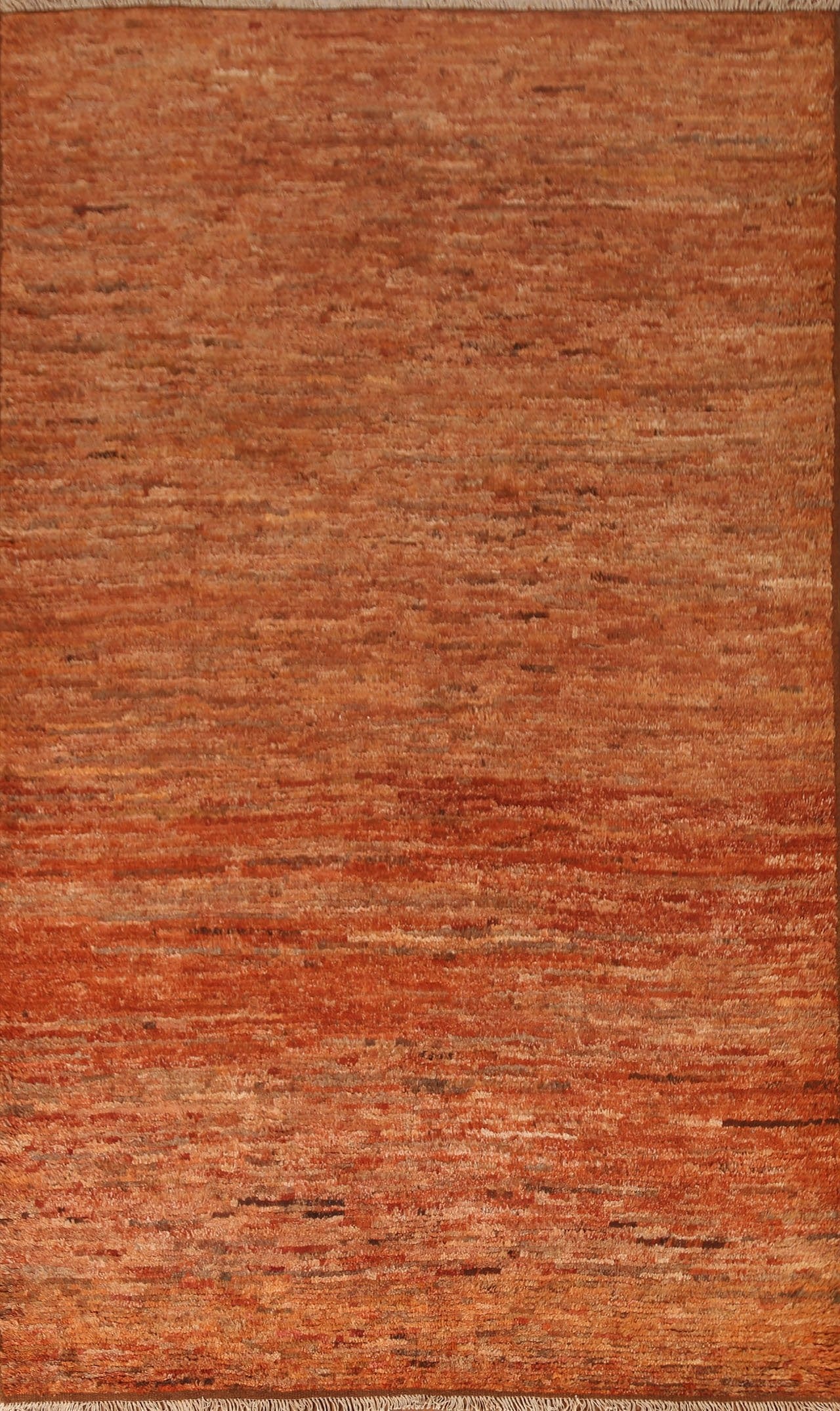 Orange Moroccan Wool Area Rug 7x10