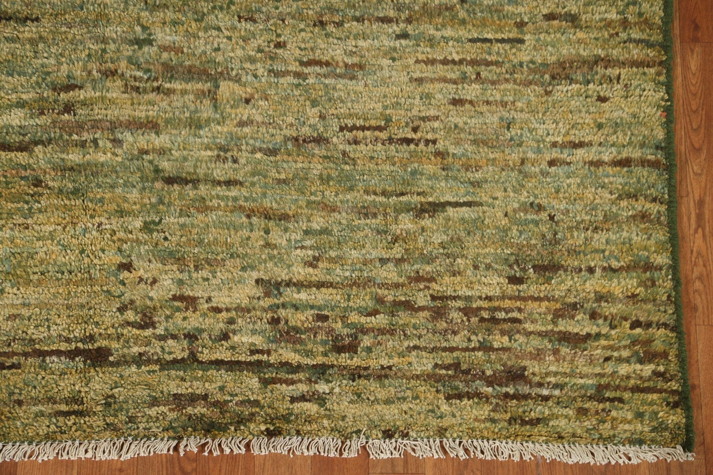 Green/ Gold Moroccan Oriental Area Rug 6x8