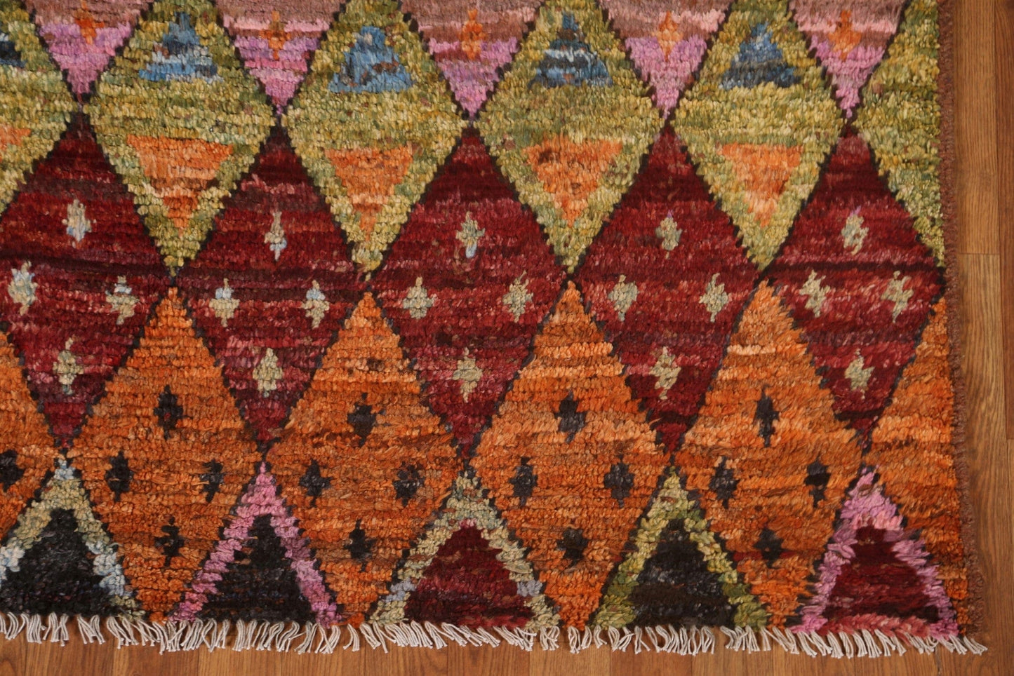 Trellis Wool Moroccan Area Rug 5x7