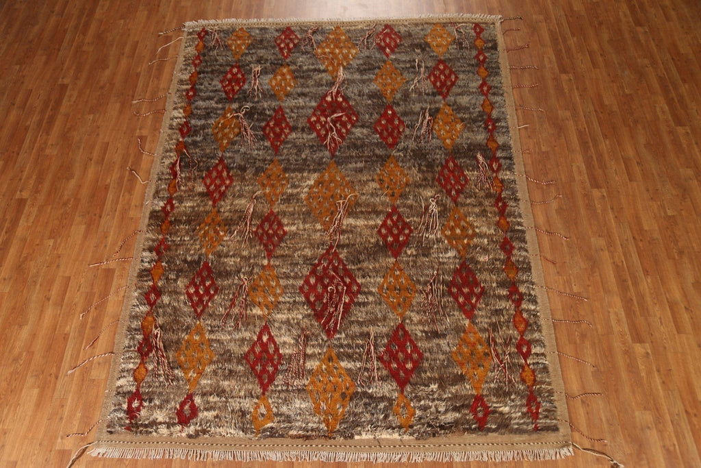 Tribal Moroccan Berber Wool Area Rug 8x10