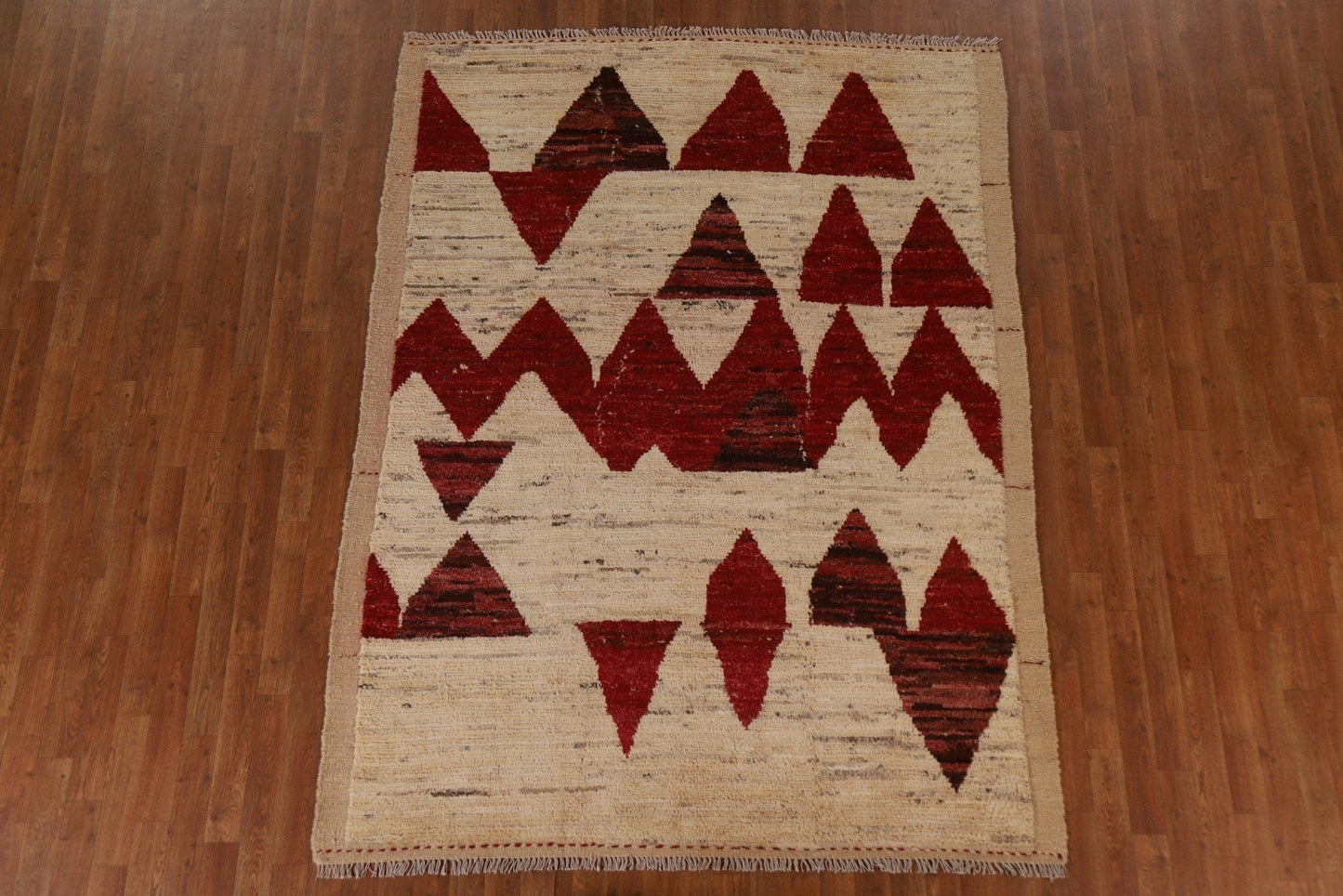 Geometric Moroccan Wool Area Rug 6x8