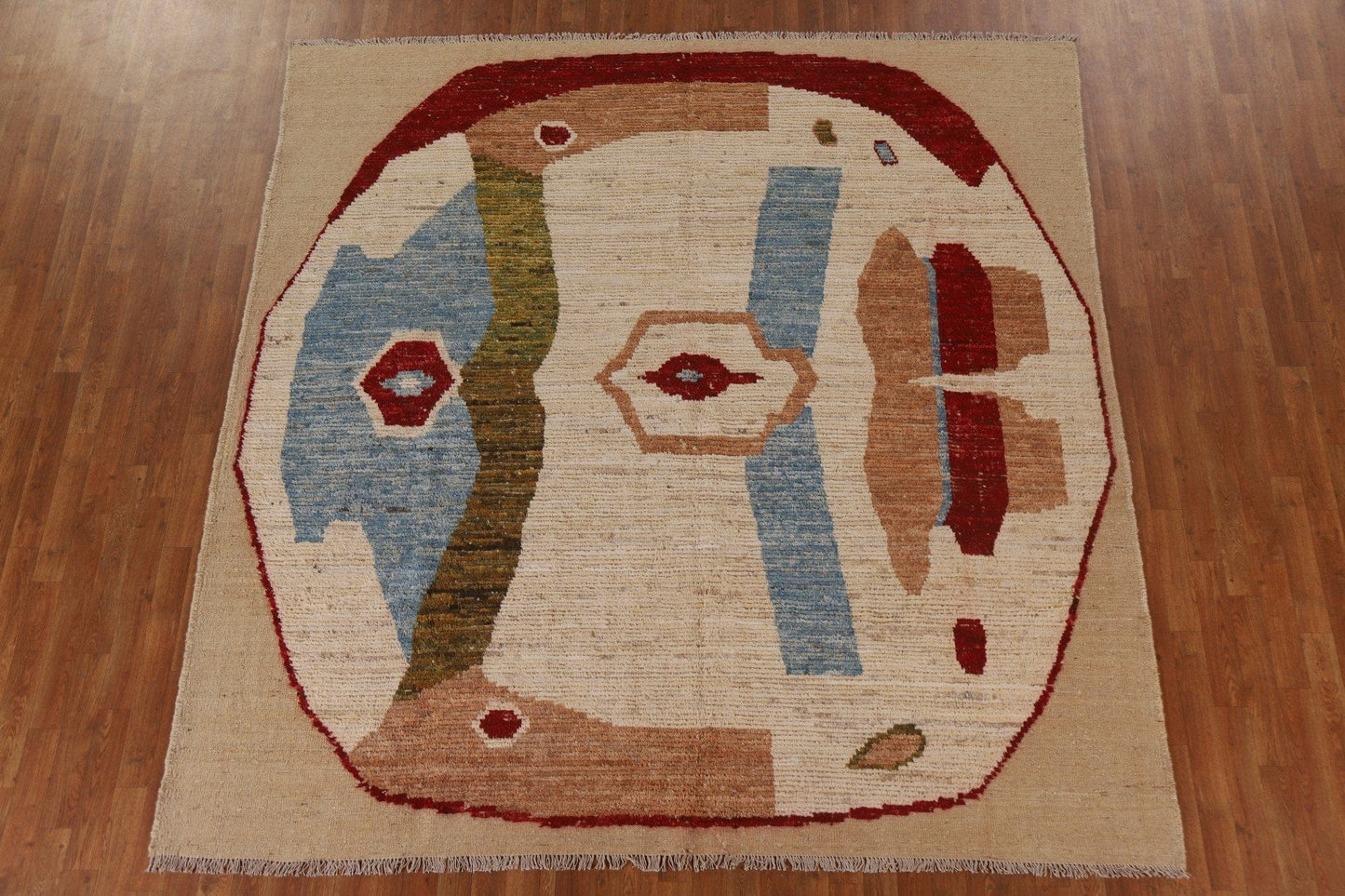 Handmade Moroccan Square Area Rug 8x8