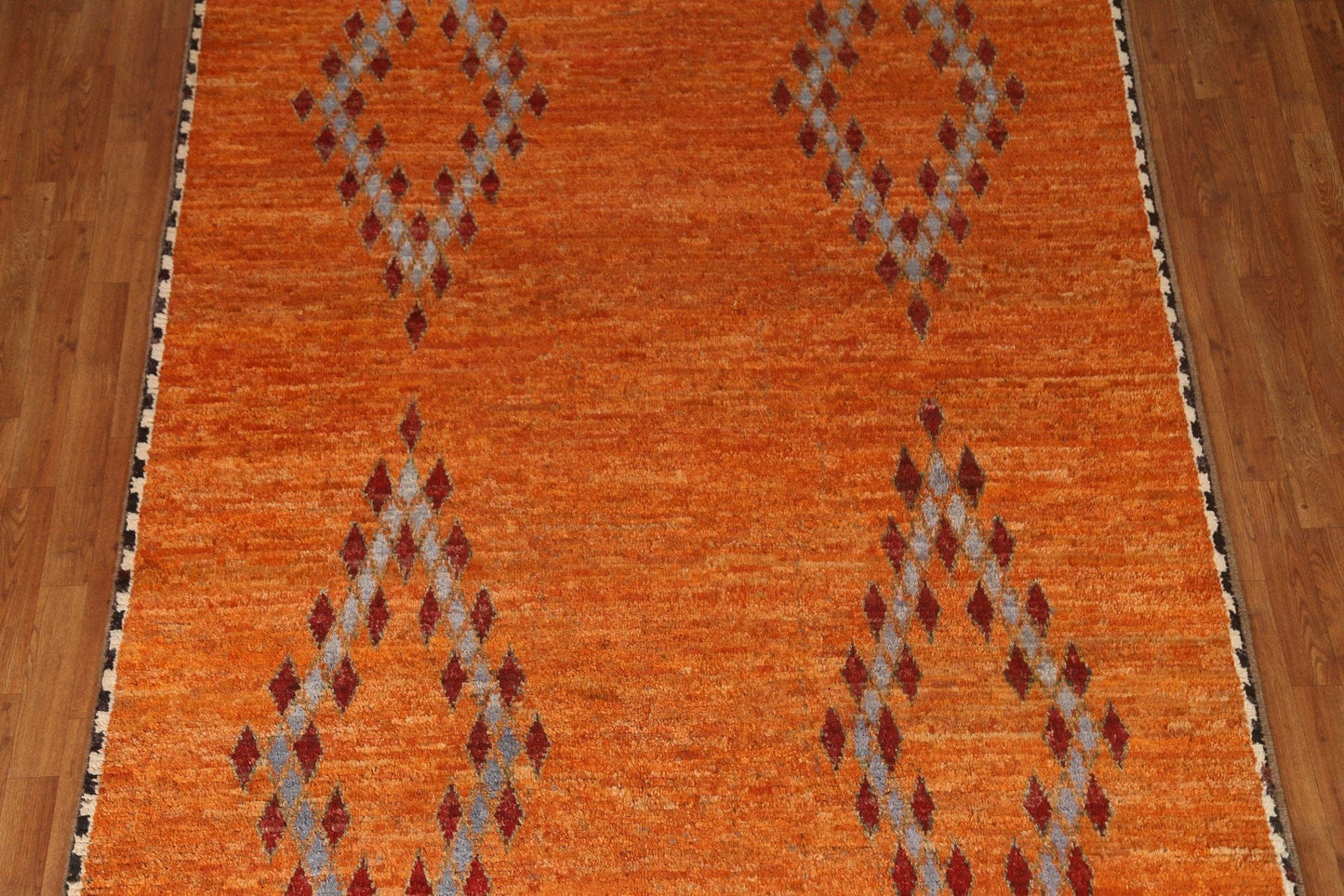 Orange Moroccan Oriental Area Rug 7x9