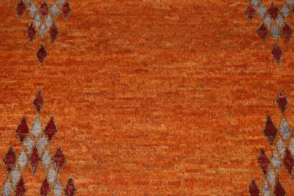 Orange Moroccan Oriental Area Rug 7x9