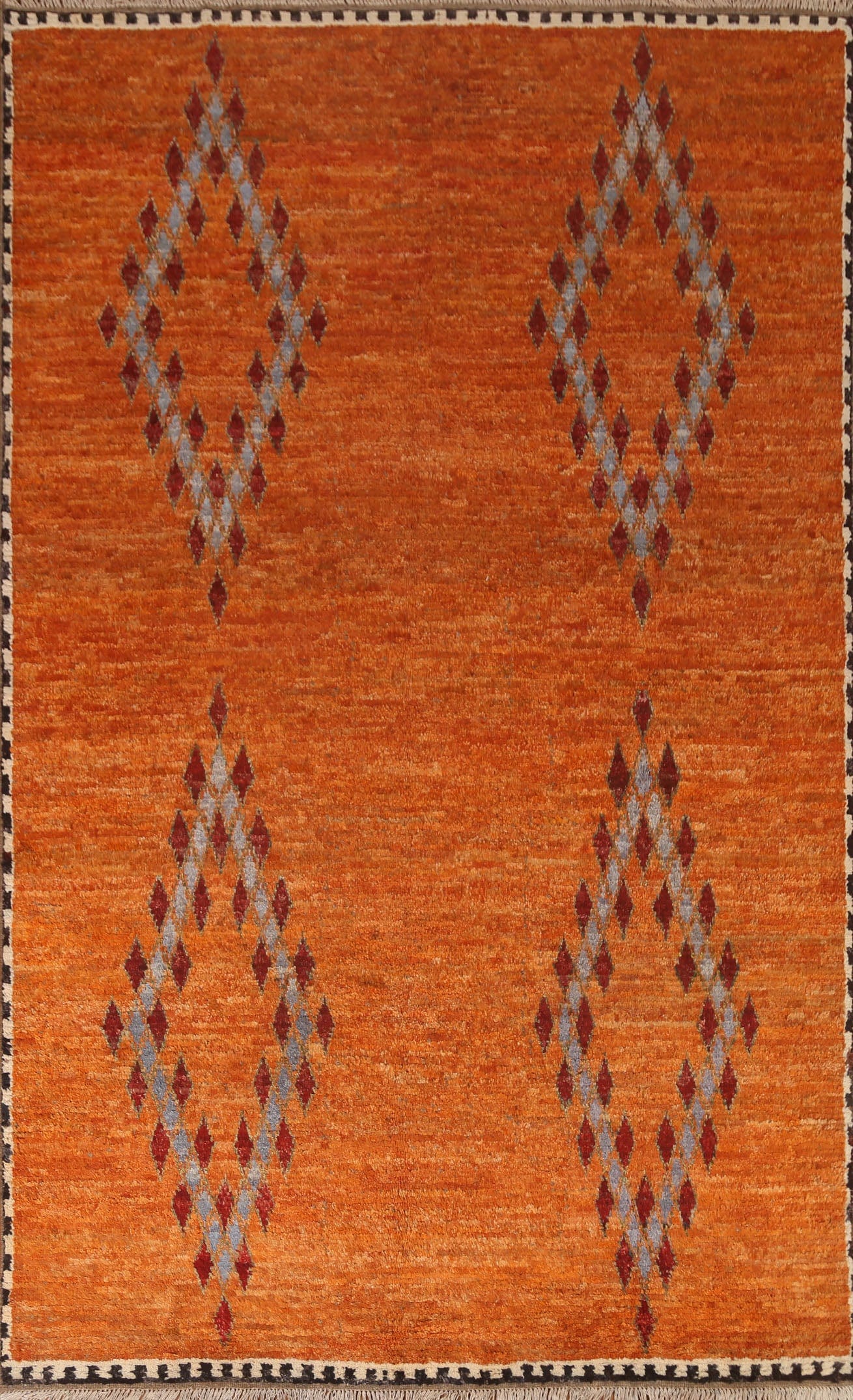 Orange Moroccan Oriental Area Rug 7x9