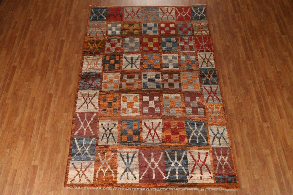 All-Over Wool Moroccan Area Rug 7x10