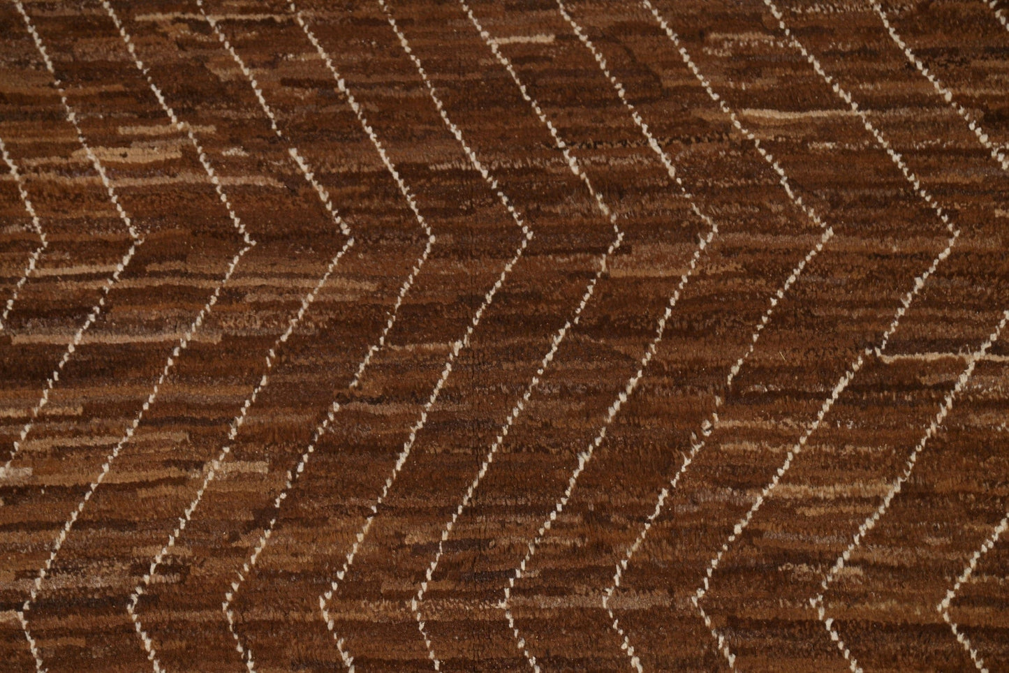 Chevron Moroccan Brown Area Rug 5x8