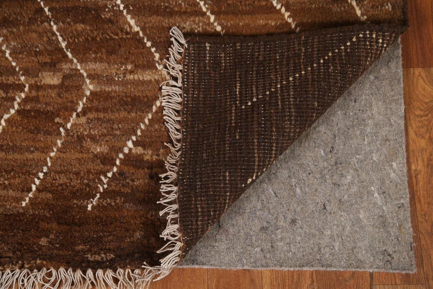 Chevron Moroccan Brown Area Rug 5x8