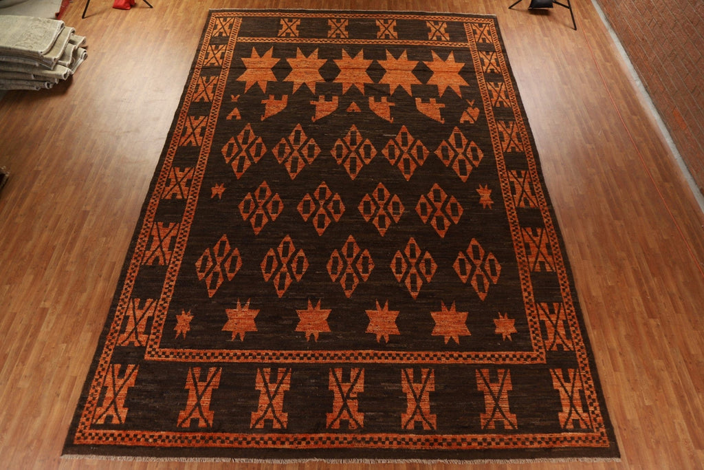 Geometric Moroccan Brown Large Rug 12x18