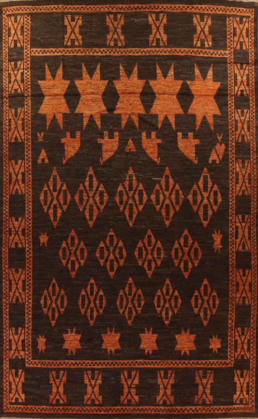 Geometric Moroccan Brown Large Rug 12x18