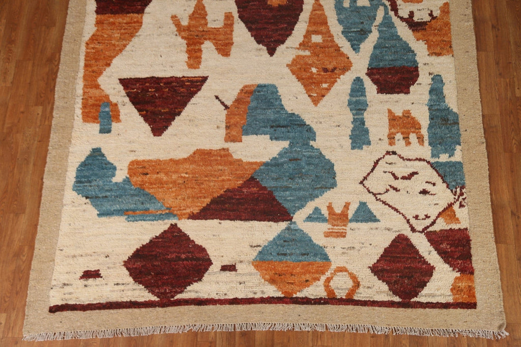 Tribal Moroccan Oriental Area Rug 7x10