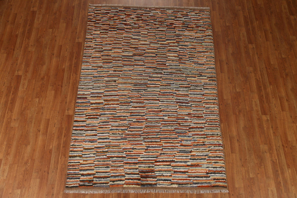 Striped Moroccan Oriental Area Rug 5x8