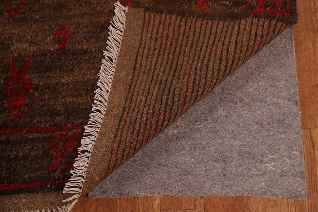 Dark Brown Moroccan Large Area Rug 10x14