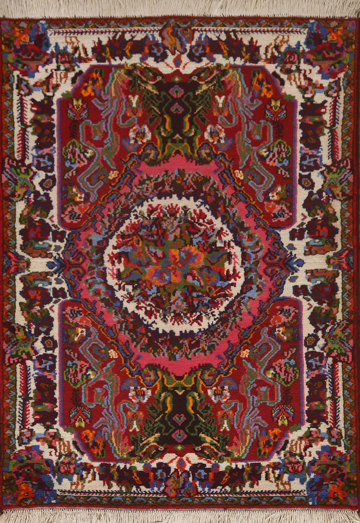 Handmade Bakhtiari Persian Area Rug 4x5