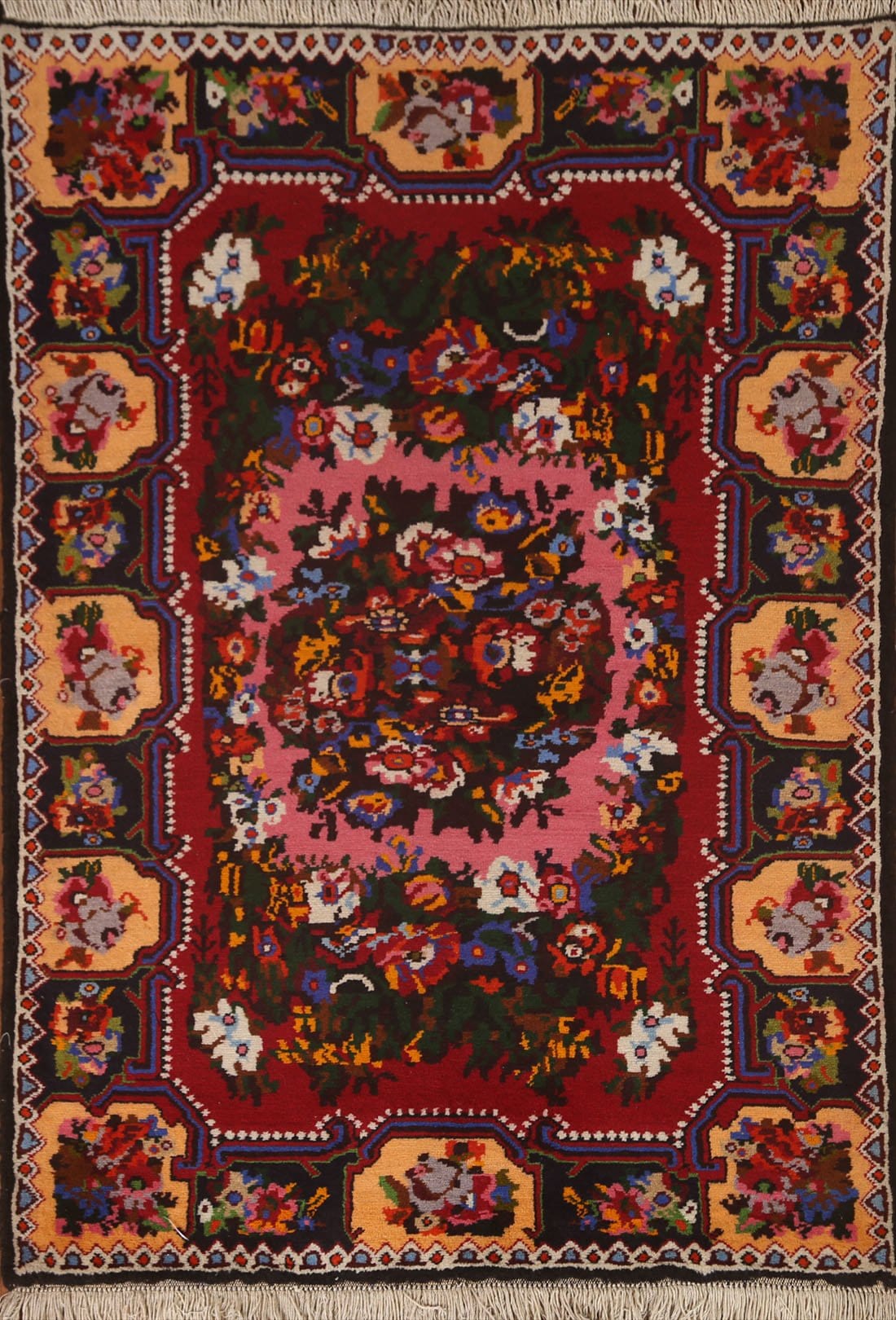 Wool Bakhtiari Persian Area Rug 4x5