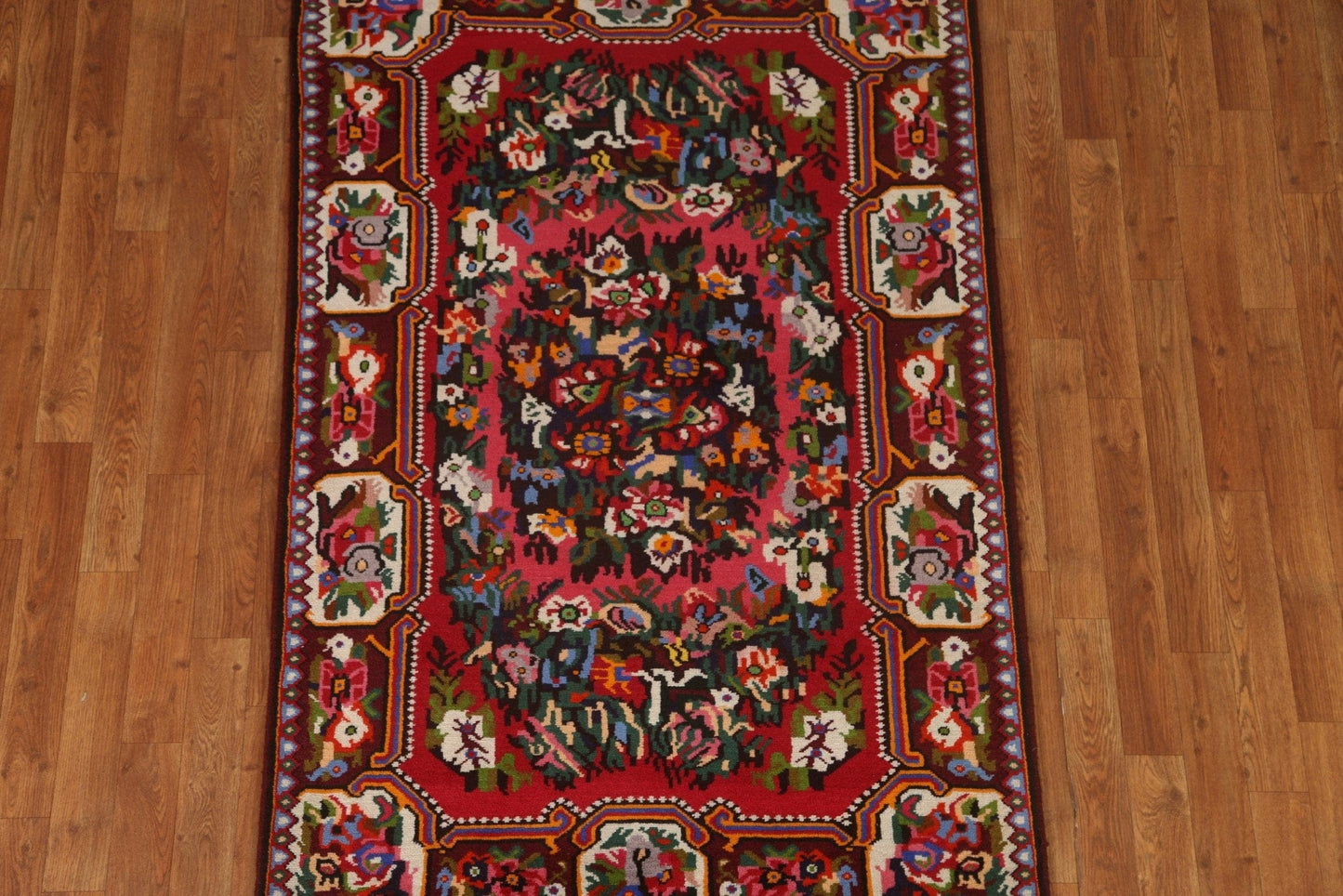 Victorian Style Bakhtiari Persian Area Rug 4x5