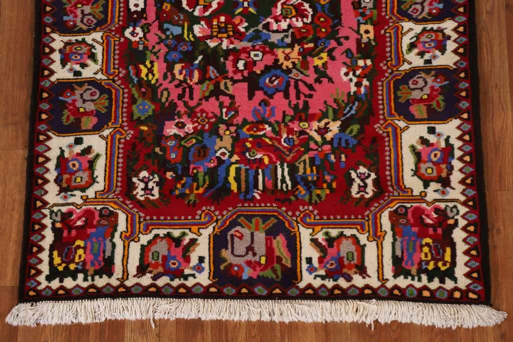 Hand-Knotted Wool Bakhtiari Persian Rug 4x5