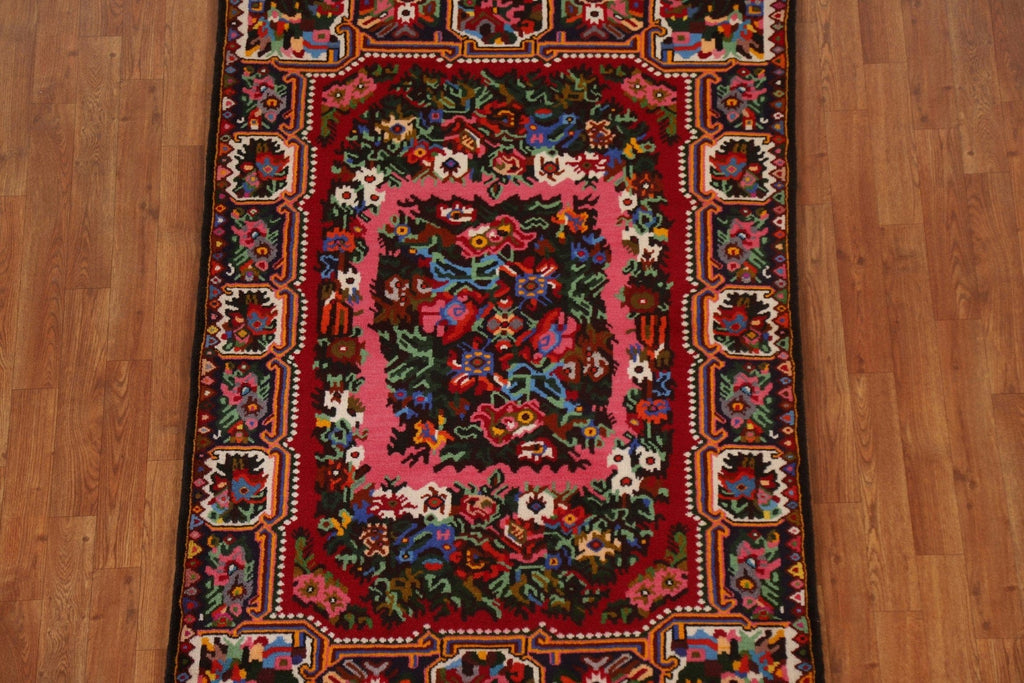 Hand-Knotted Wool Bakhtiari Persian Area Rug 4x5