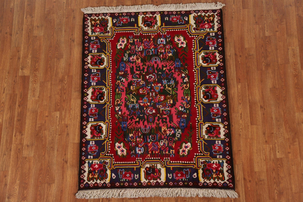 Floral Bakhtiari Persian Area Rug 4x5