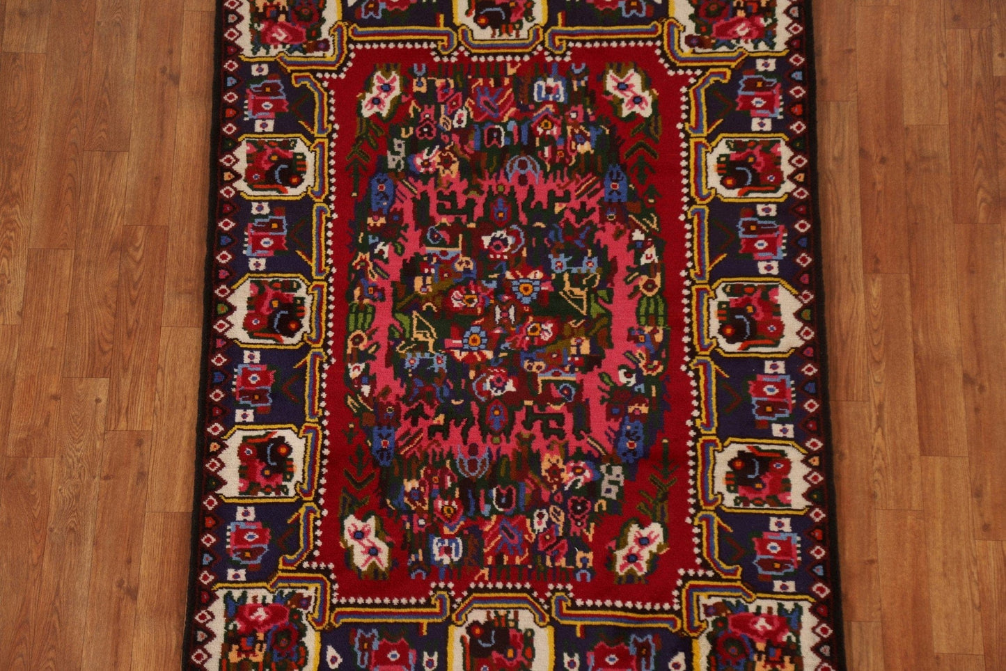 Floral Bakhtiari Persian Area Rug 4x5