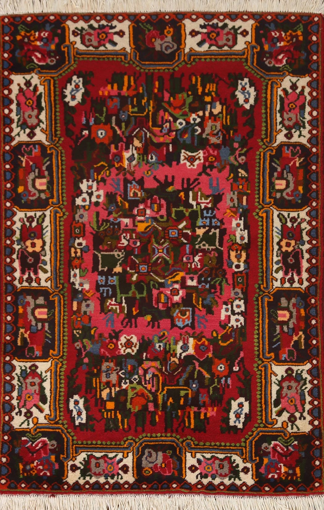 Victorian Style Bakhtiari Persian Area Rug 4x5