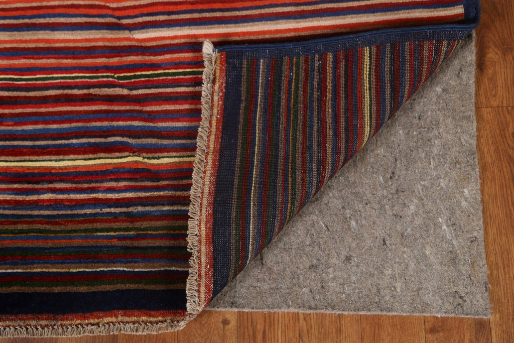 Modern Gabbeh Kashkoli Striped Area Rug 3x5