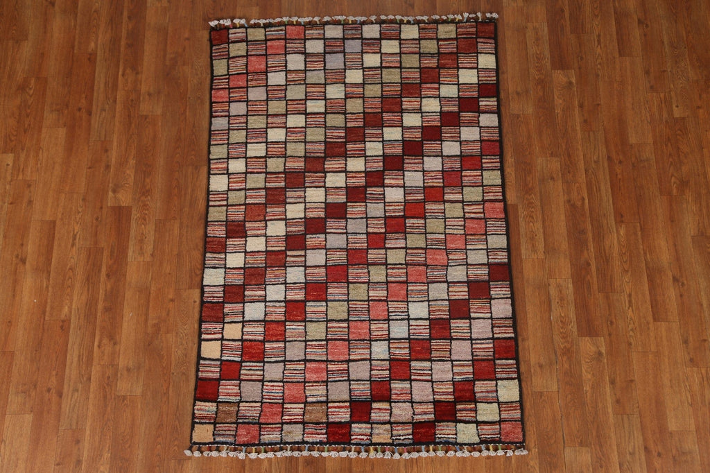 Checkered Gabbeh Kashkoli Oriental Rug 3x5