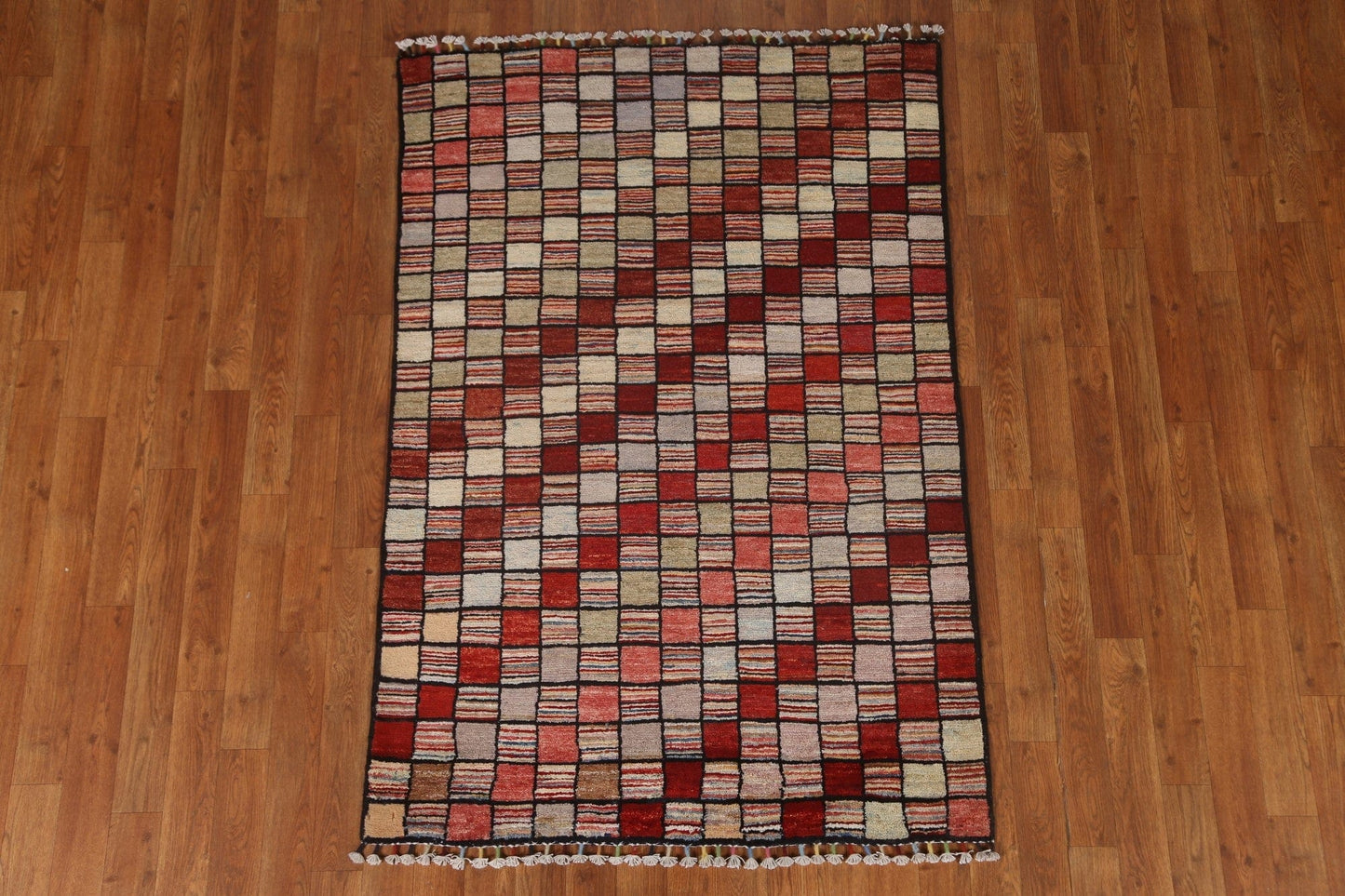 Checkered Gabbeh Kashkoli Oriental Rug 3x5