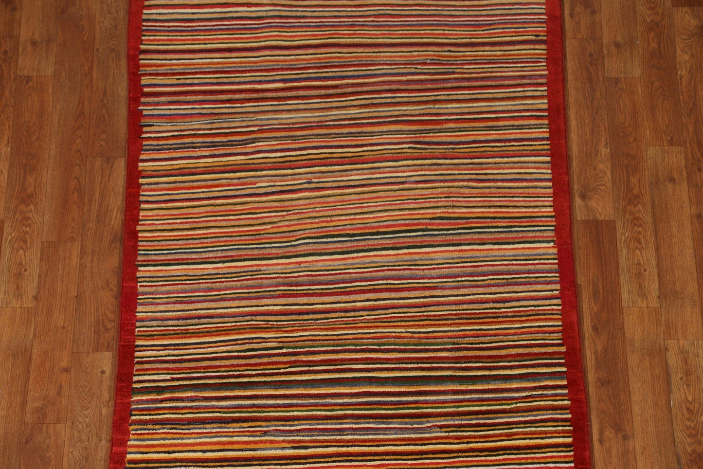 Striped Gabbeh Kashkoli Modern Area Rug 3x5