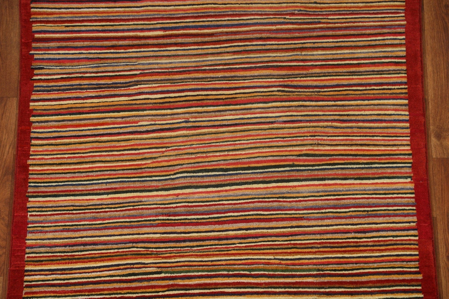 Striped Gabbeh Kashkoli Modern Area Rug 3x5