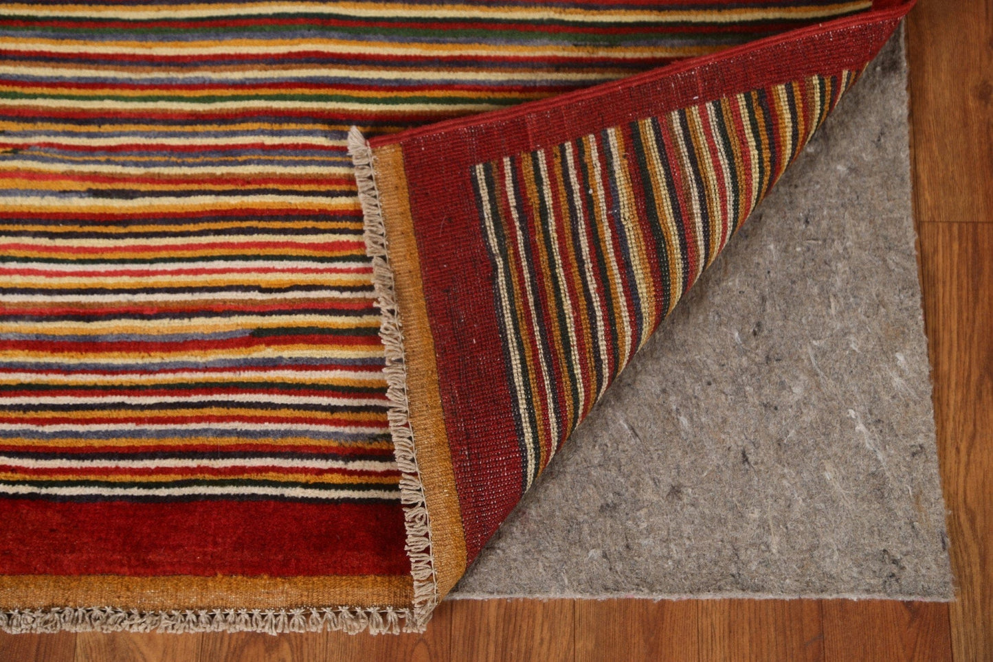 Striped Gabbeh Kashkoli Modern Area Rug 3x5