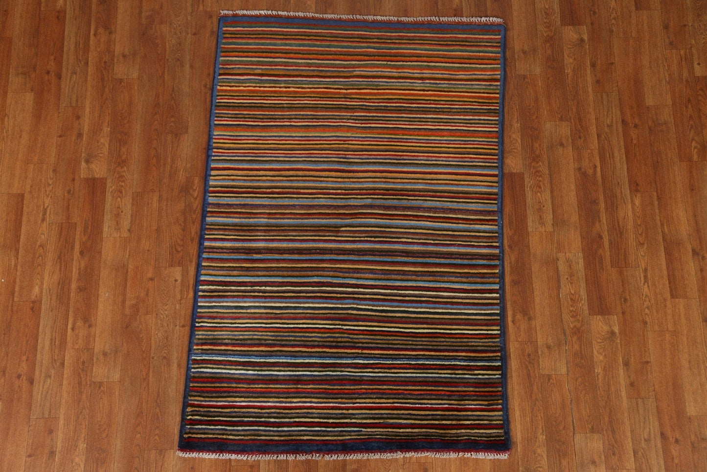 Modern Gabbeh Kashkoli Wool Area Rug 3x5