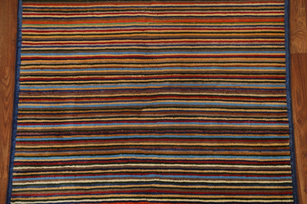 Modern Gabbeh Kashkoli Wool Area Rug 3x5