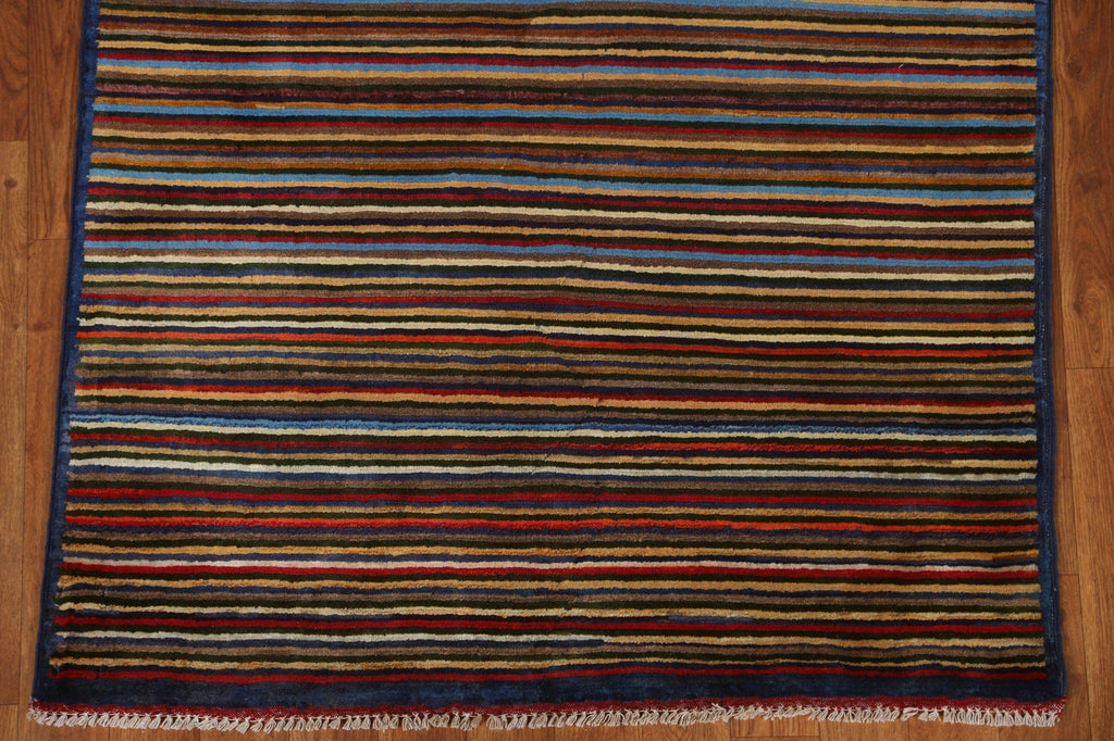 Modern Gabbeh Kashkoli Wool Area Rug 3x5