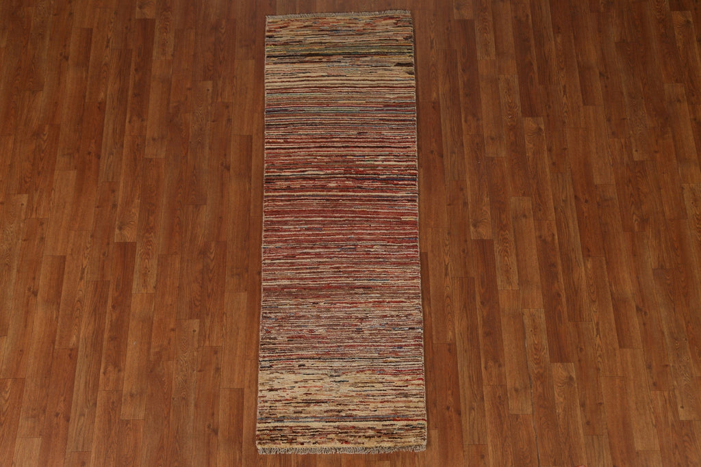 Stripe Gabbeh Kashkoli Runner Rug 2x6