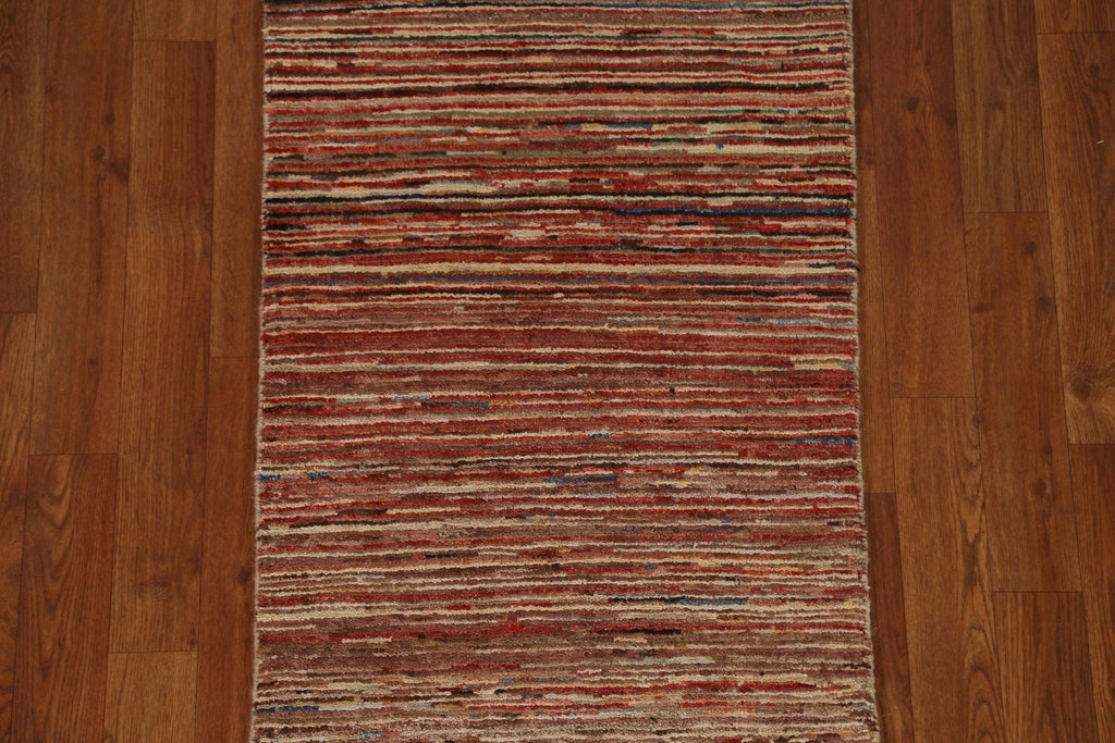 Stripe Gabbeh Kashkoli Runner Rug 2x6