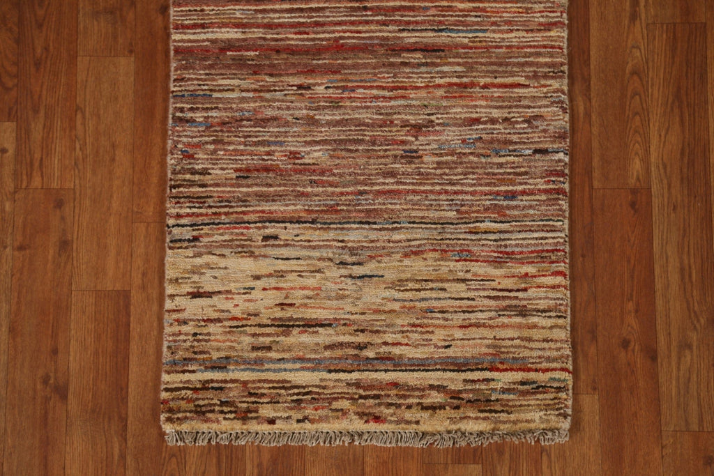 Stripe Gabbeh Kashkoli Runner Rug 2x6